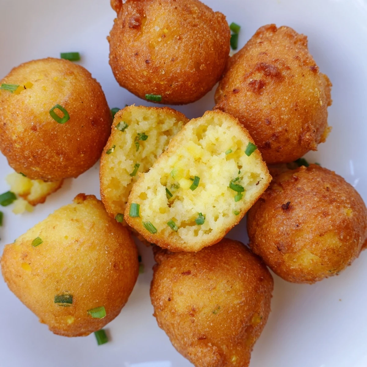 Golden-brown, crispy Hushpuppies, ready to serve warm as a flavorful Southern side dish.