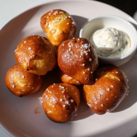 Pretzel Bites with Cheese Dip