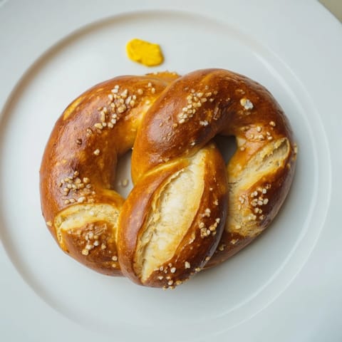 These homemade Soft Pretzels look delicious, warm, and ready to enjoy with a side of tangy mustard.