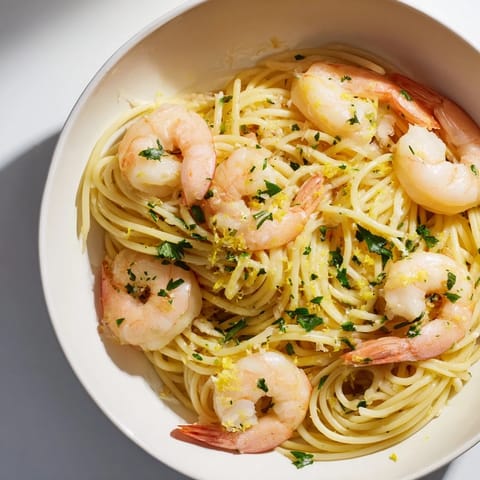 Lemon Garlic Shrimp Pasta