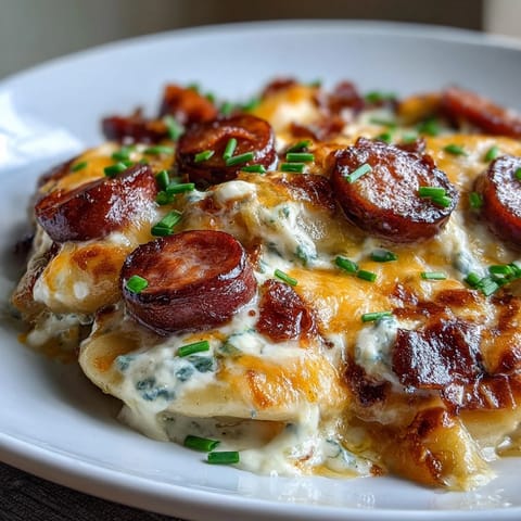 Crockpot Pierogi Casserole With Kielbasa