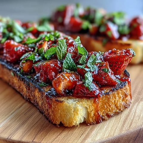 Fresh Strawberry Bruschetta Balsamic