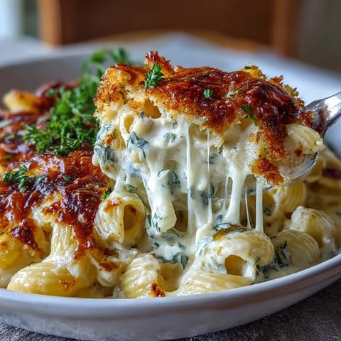 Southern Soul Food Oven-Baked Mac and Cheese with creamy cheddar and golden crust, bubbling and comforting, perfect for a hearty family dinner.