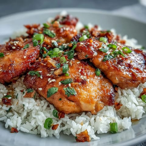 Honey Garlic Chicken Rice
