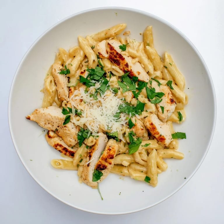 Steaming Honey Chipotle Chicken Pasta served in a rustic white bowl, highlighting the vibrant red sauce and melted Parmesan topping.
