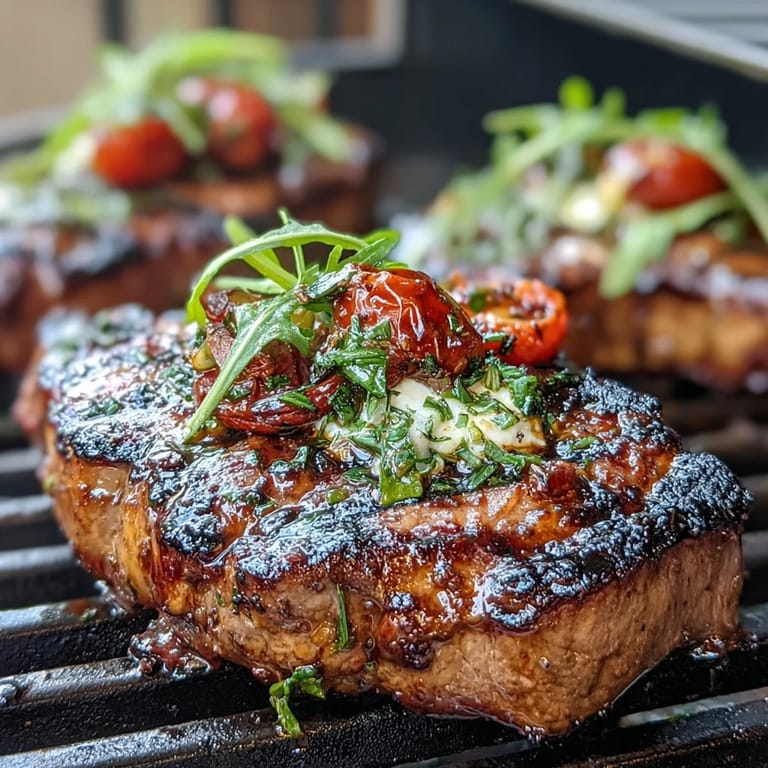 A vibrant salad of grilled peaches, burrata cheese, and arugula drizzled with balsamic glaze.