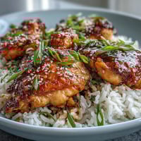 Honey Garlic Chicken Rice