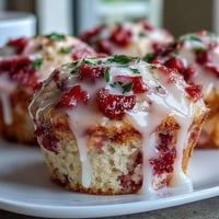 Strawberry Lemon Muffins Glaze