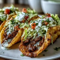 Fluffy cloud bread tacos with savory seasoned beef filling, perfect for a light, guilt-free meal.